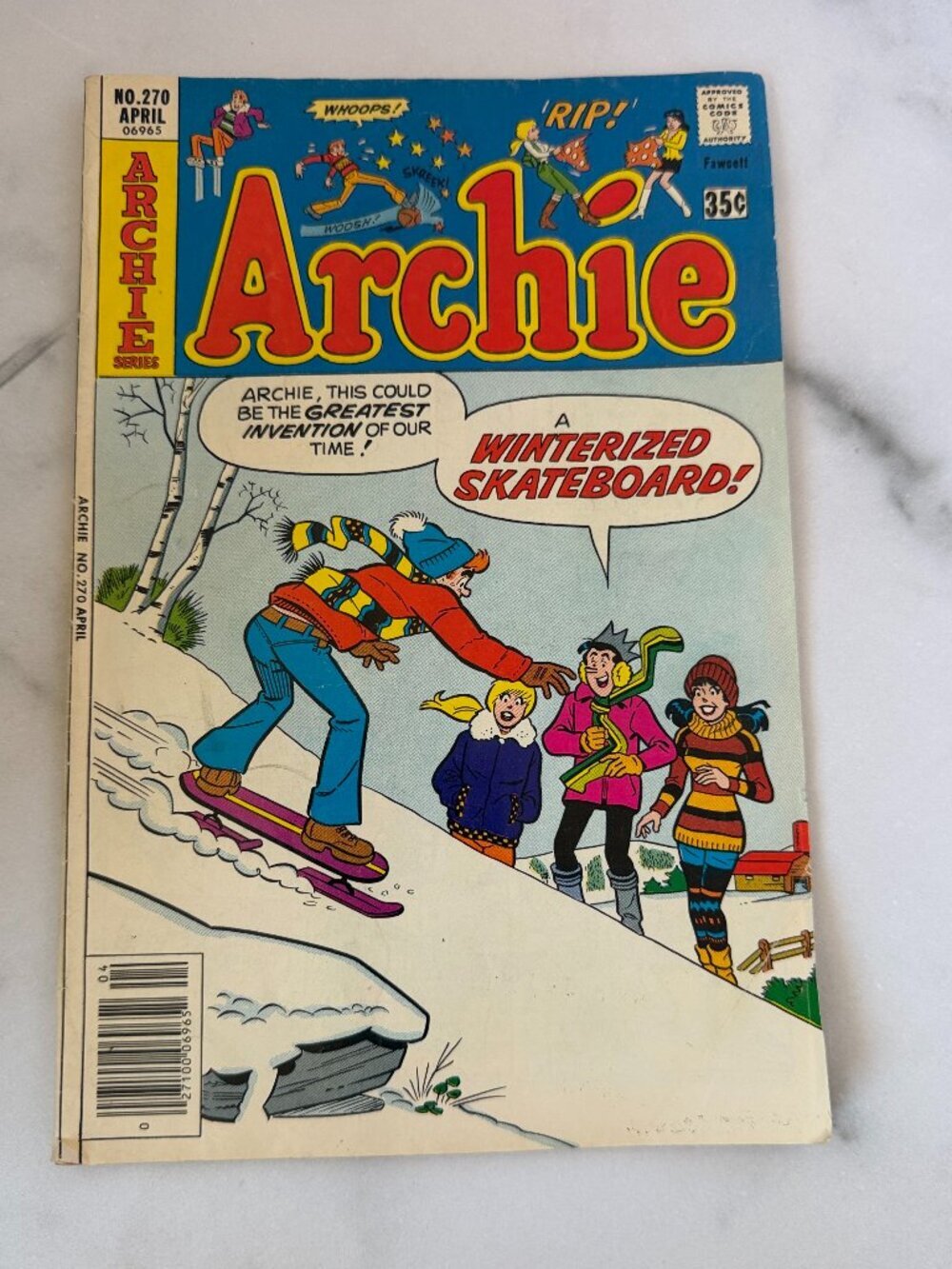 Vintage 1978 Archie Comics #270 Winterized Skateboard Bronze Age Comic